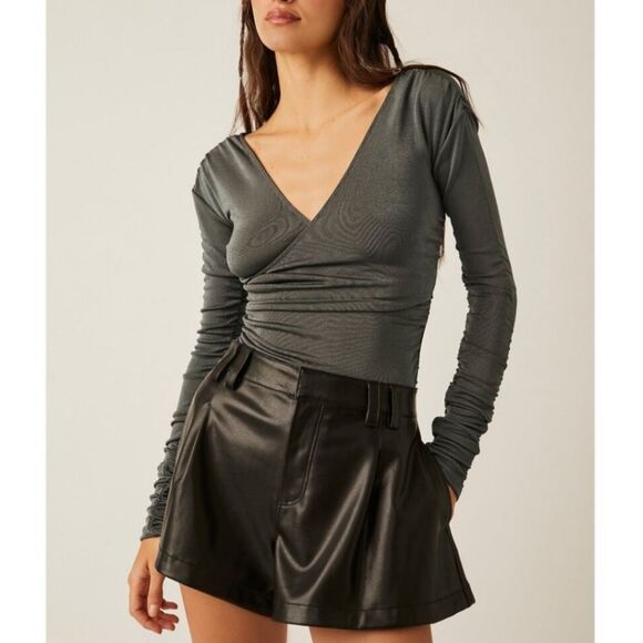 Free People Tops - FREE PEOPLE Reya Bodysuit / Storm Water